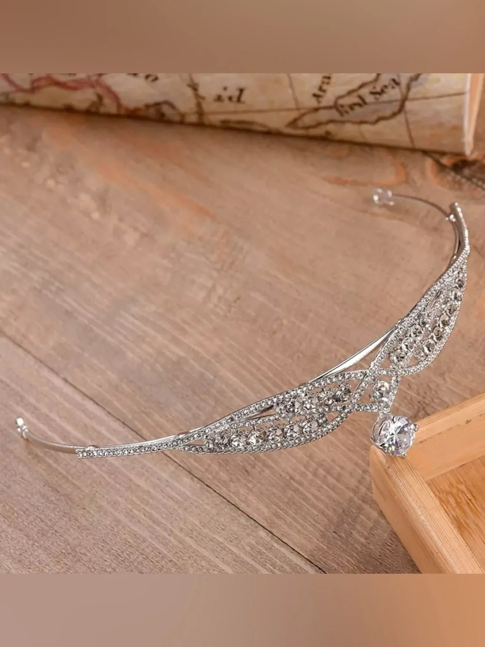 Silver Crystal Bridal Tiara Headband - Elegant Sparkle